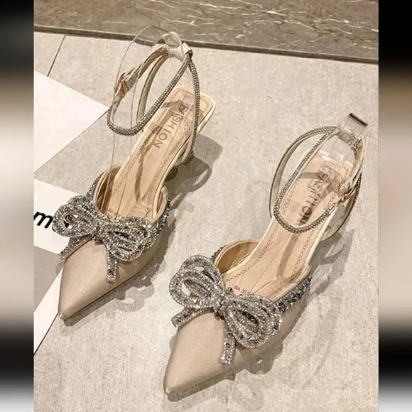 Women's Elegant High Heel Pumps With Bow Detail