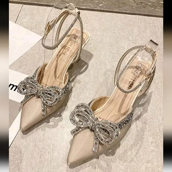 Women's Elegant High Heel Pumps With Bow Detail