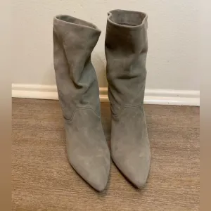 Women's Suede Ankle Boots - Gray
