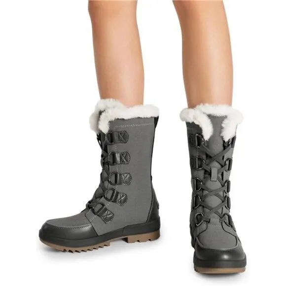 Women's Winter Boots Mid-Calf Boots Faux Fur Lined Lace Up Anti-slip Booties