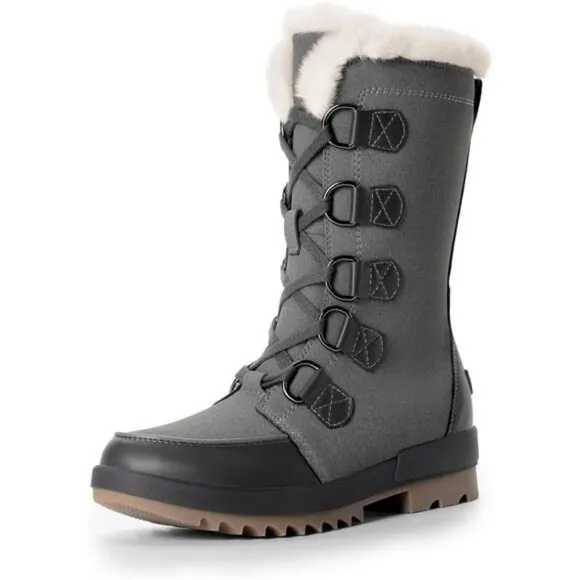 Women's Winter Boots Mid-Calf Boots Faux Fur Lined Lace Up Anti-slip Booties