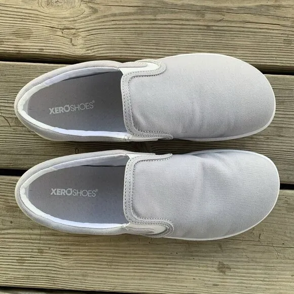 Xero Shoes Dillon Canvas Slip-On Lunar Rock Minimalist Sneakers Womens Sz 12 EUC