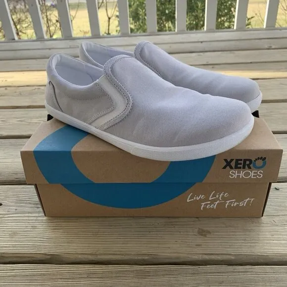 Xero Shoes Dillon Canvas Slip-On Lunar Rock Minimalist Sneakers Womens Sz 12 EUC