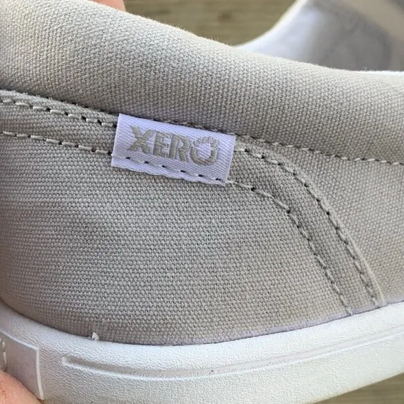 Xero Shoes Dillon Canvas Slip-On Lunar Rock Minimalist Sneakers Womens Sz 12 EUC