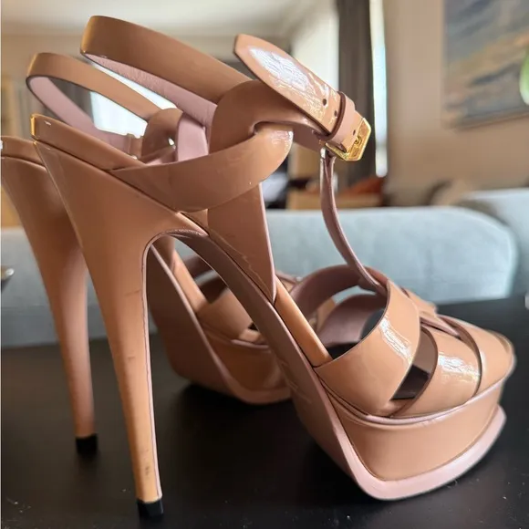 Yves Saint Laurent Women's Tan Platform Sandals