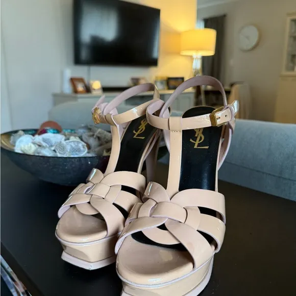 Yves Saint Laurent Women's Tan Platform Sandals