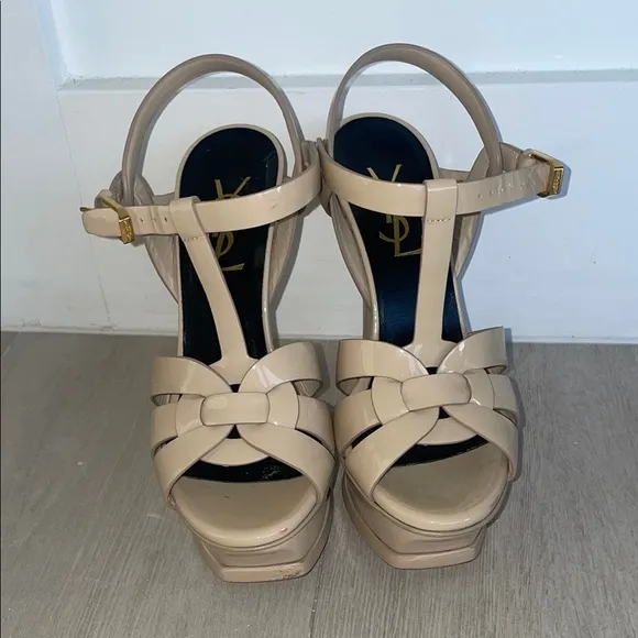 Yves Saint Laurent Women's Tan Platform Sandals