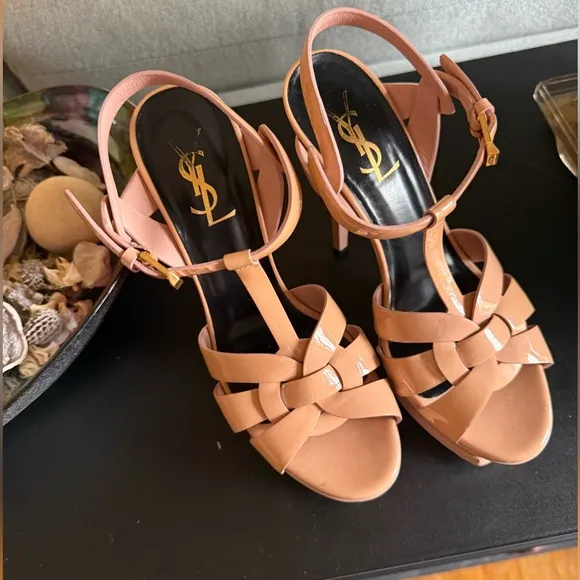 Yves Saint Laurent Women's Tan Platform Sandals