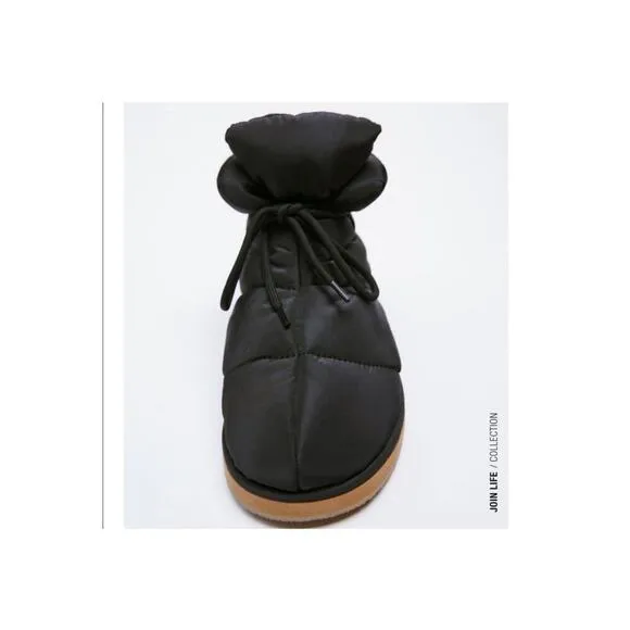 Zara Black Puffer Boots / Size-41-10